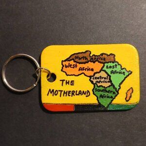 The Motherland Keyrings Africa Map Keyrings Afrocentric Keyrings Red, Black and